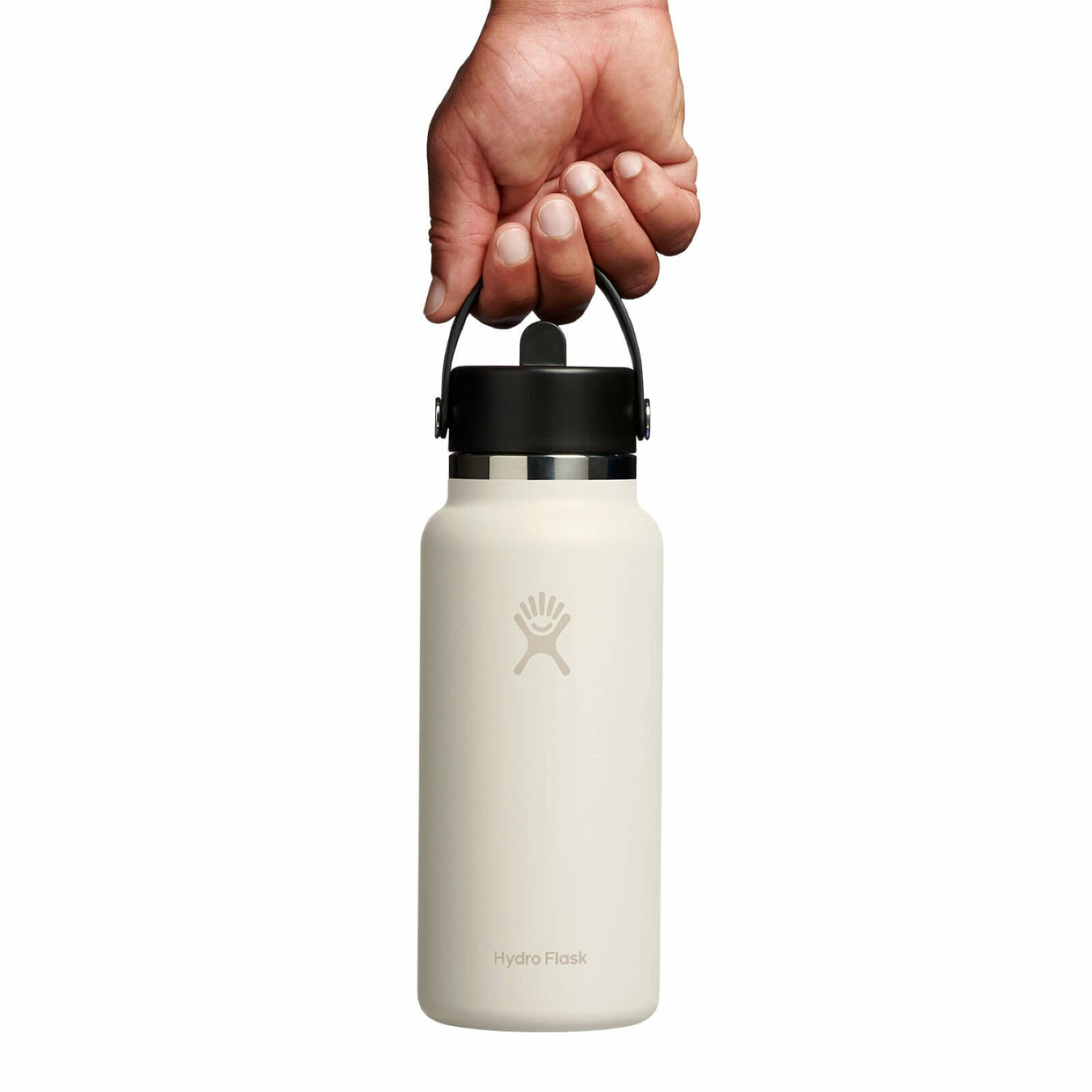 Hydro Flask 946ml Wide Mouth Flask With Flex Straw Cap - Ivory