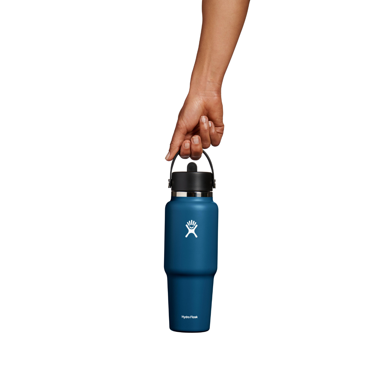 Hydro Flask 946ml Wide Mouth Travel Bottle With Flex Straw Cap - Indigo
