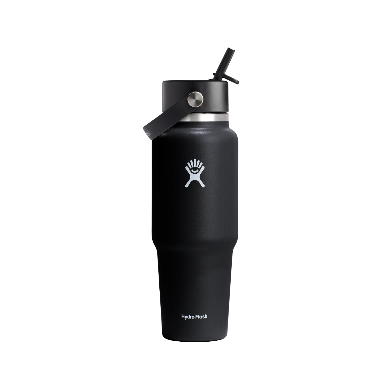 Hydro Flask 946ml Wide Mouth Travel Bottle With Flex Straw Cap - Black