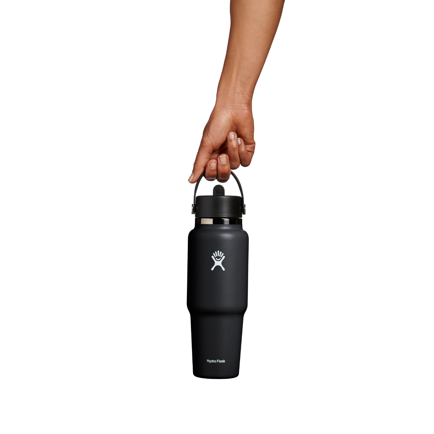 Hydro Flask 946ml Wide Mouth Travel Bottle With Flex Straw Cap - Black