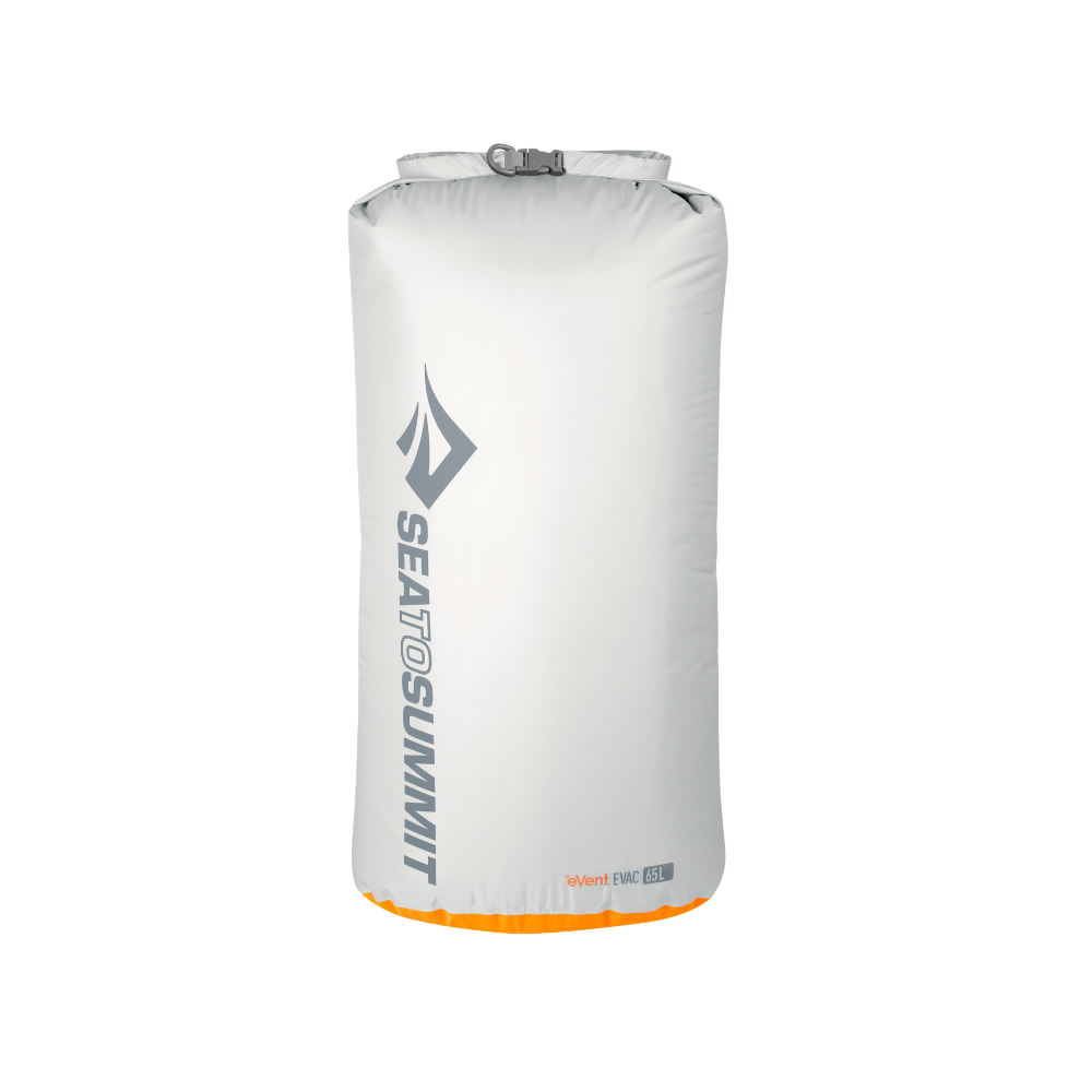 White dry bag with Sea to Summit logo on a white background