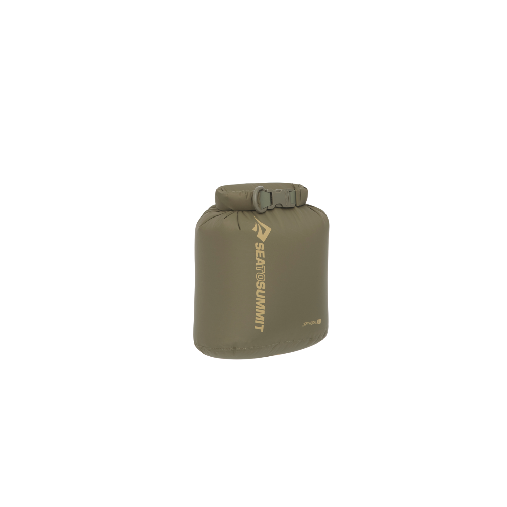 Green dry bag with 'Sealline' branding on a white background