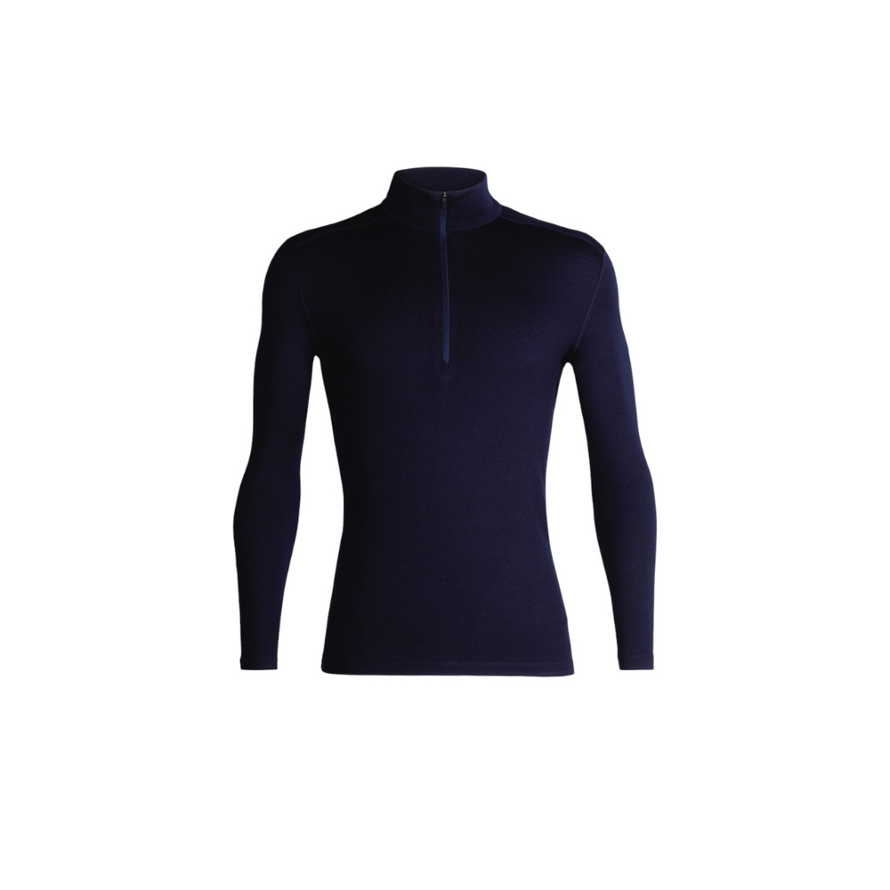 Icebreaker Men's Merino 260 Tech Long Sleeve Half Zip Thermal Top - Navy