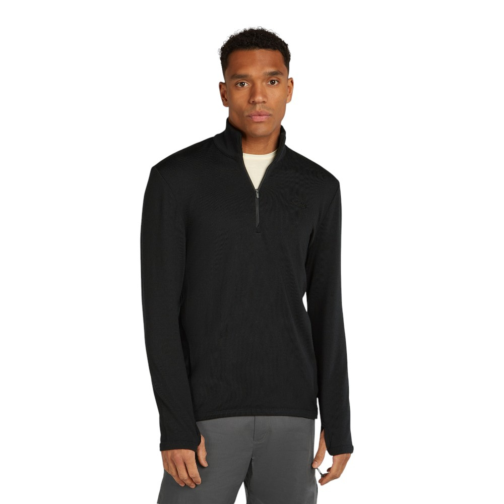 Icebreaker Men's Merino 300 Original Long Sleeve Half Zip - Black