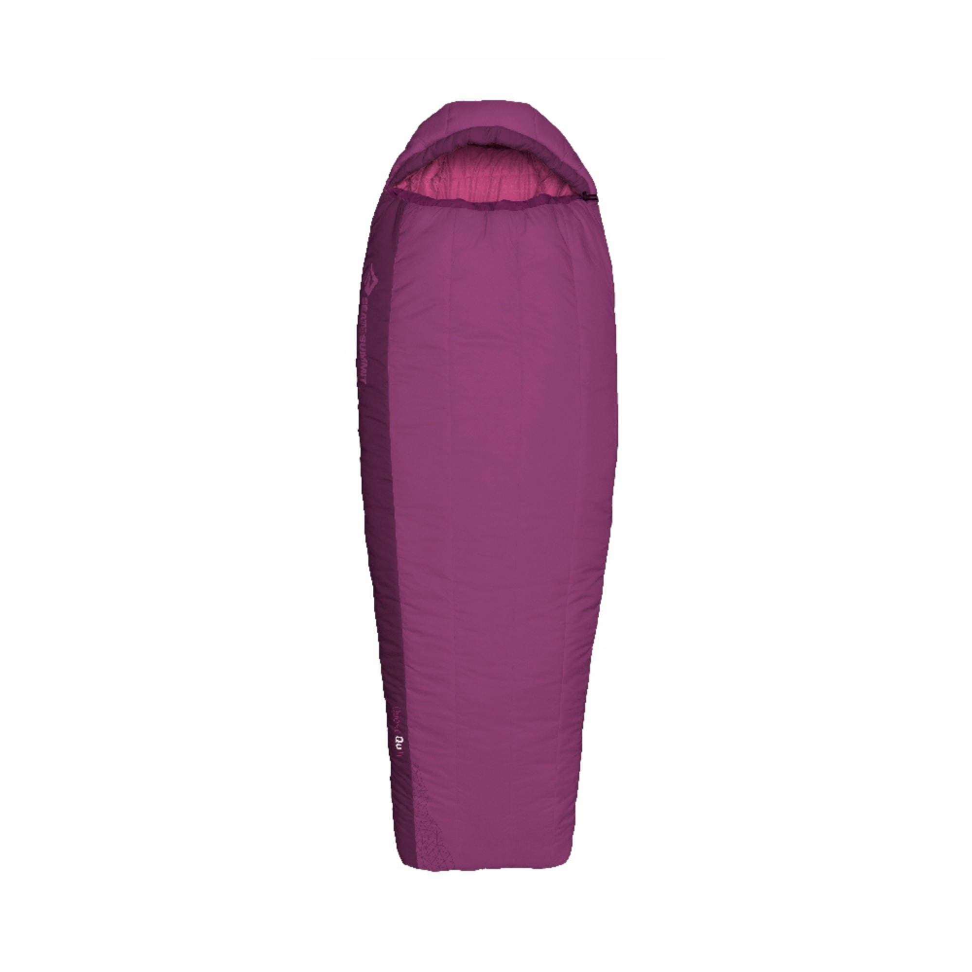 Purple sleeping bag on a white background
