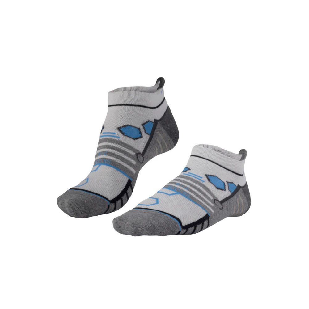 Falke Silver Cushion Runner Socks - White & Mid Grey
