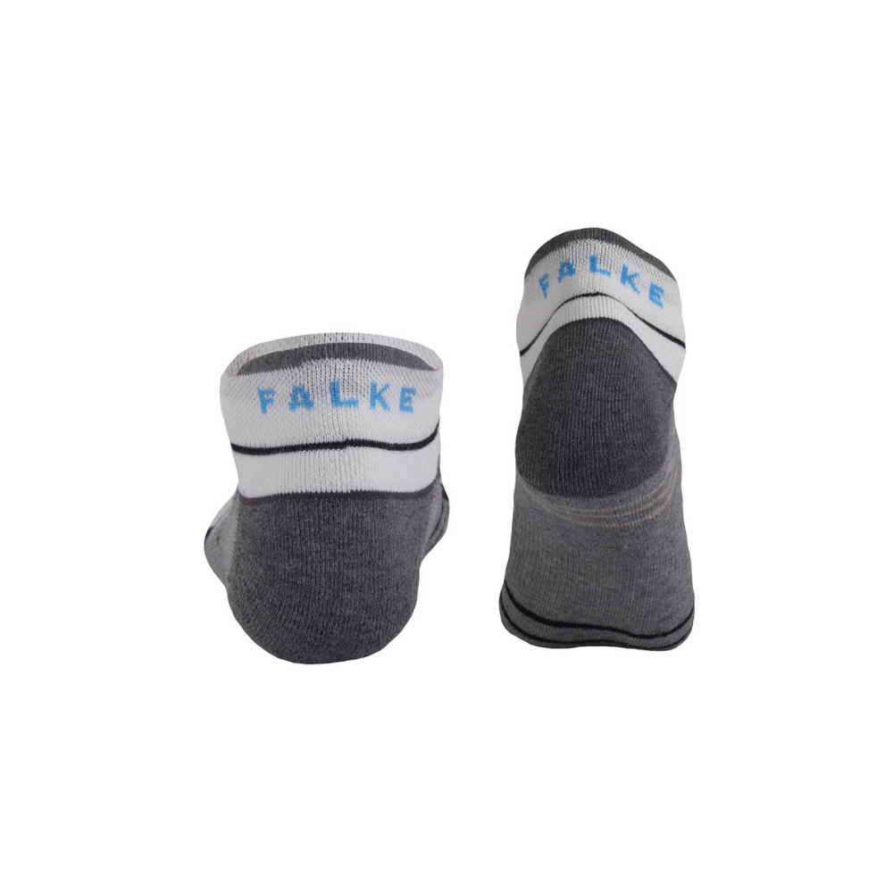 Falke Silver Cushion Runner Socks - White & Mid Grey