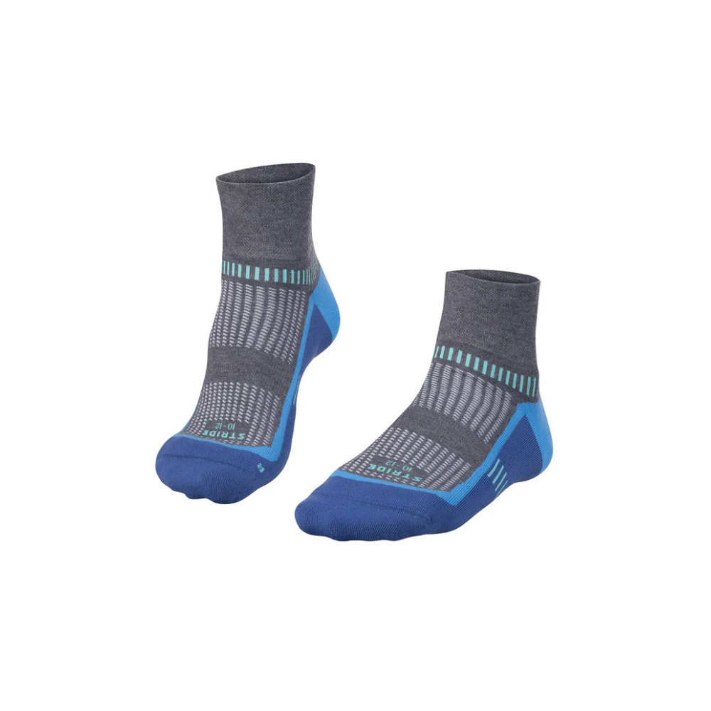 Falke Stride Anklet Socks - Azure Blue & Grey Heather