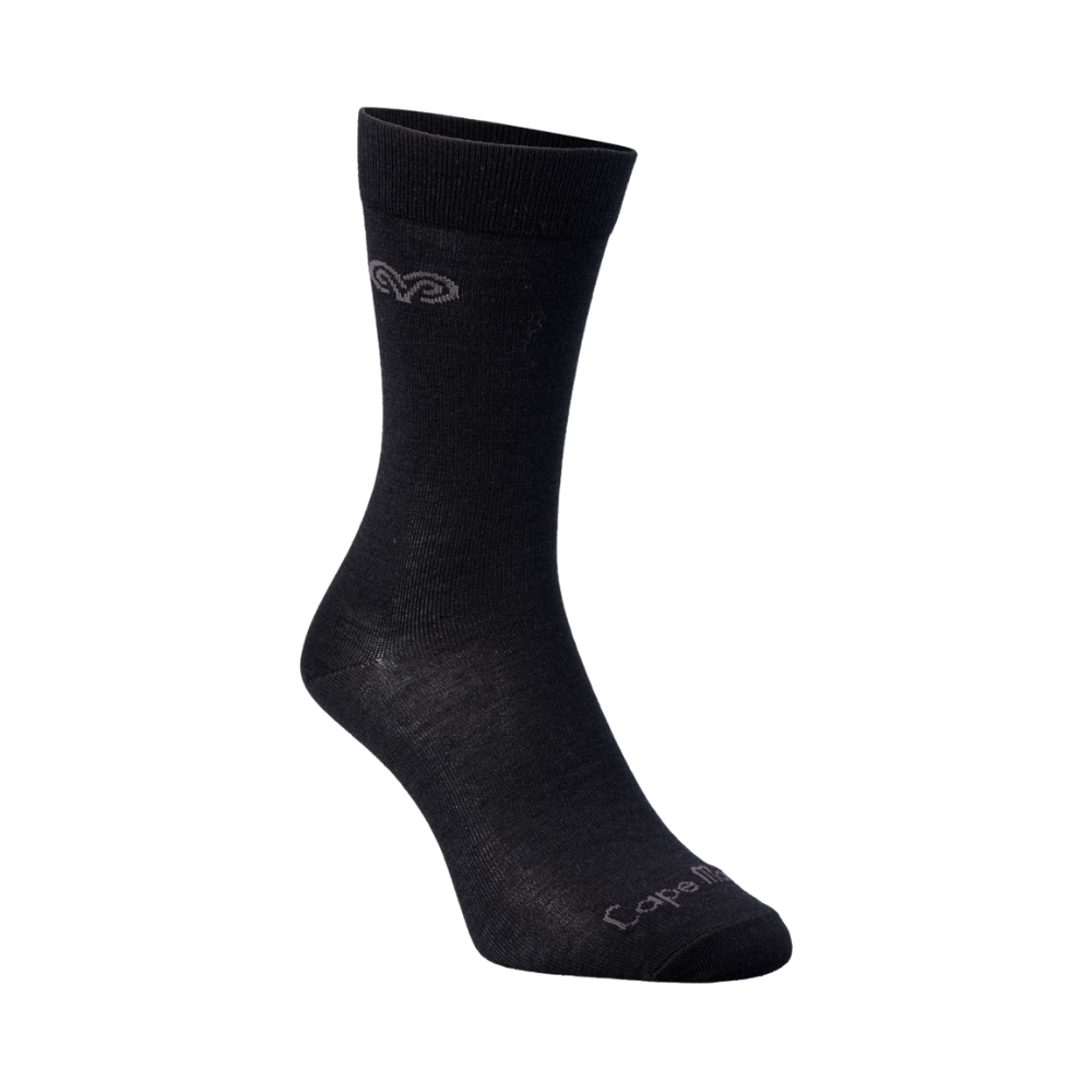 Cape Mohair Urban Plain Socks - Black