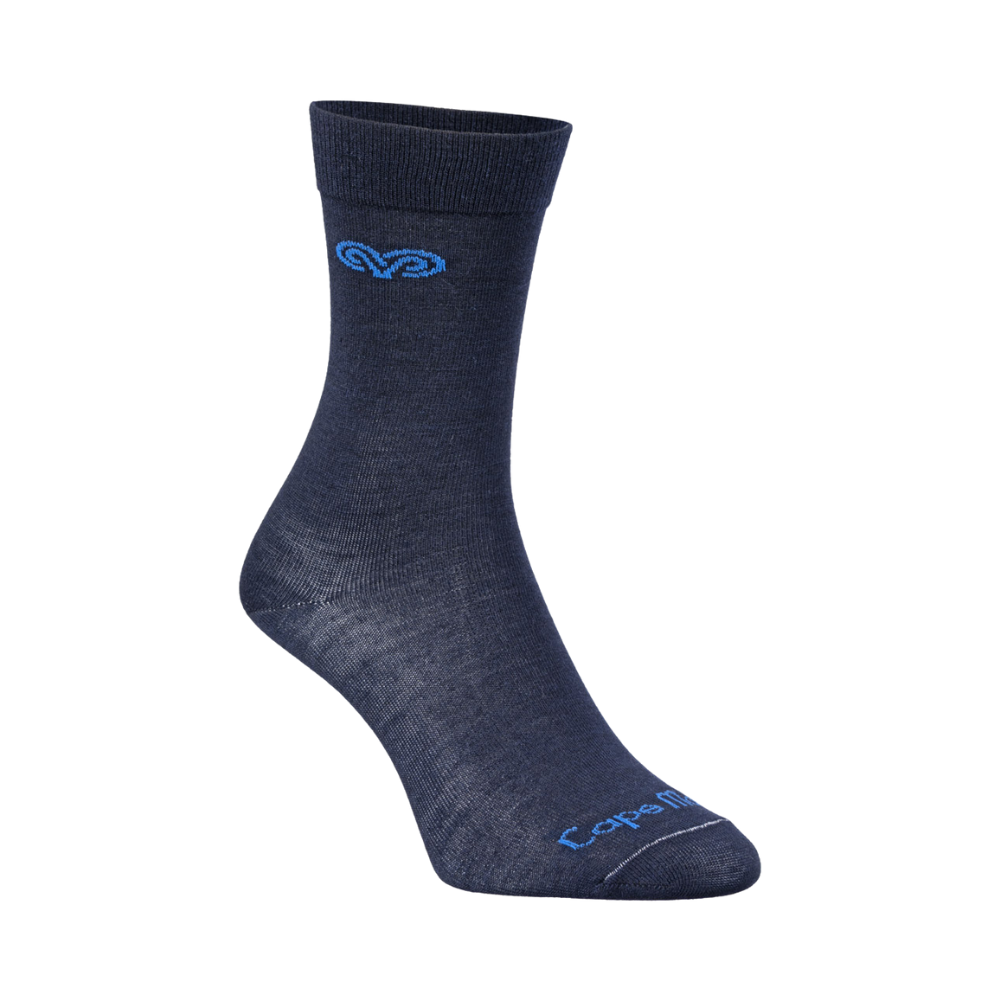 Cape Mohair Urban Plain Socks - Navy