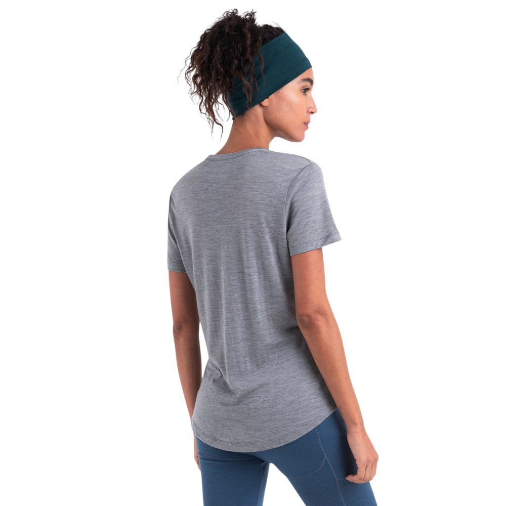 Icebreaker Women's Merino Blend 125 Cool-Lite Sphere Short Sleeve T-Shirt - Metro Heather