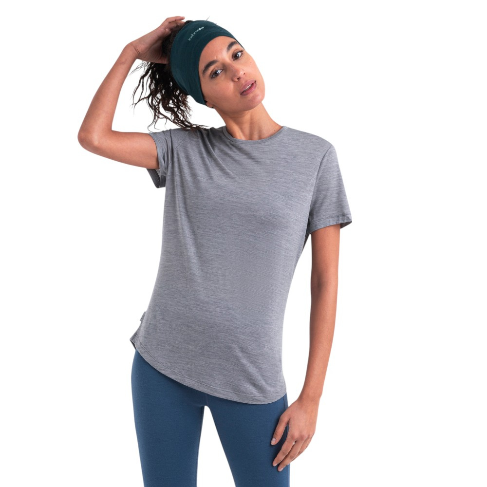Icebreaker Women's Merino Blend 125 Cool-Lite Sphere Short Sleeve T-Shirt - Metro Heather