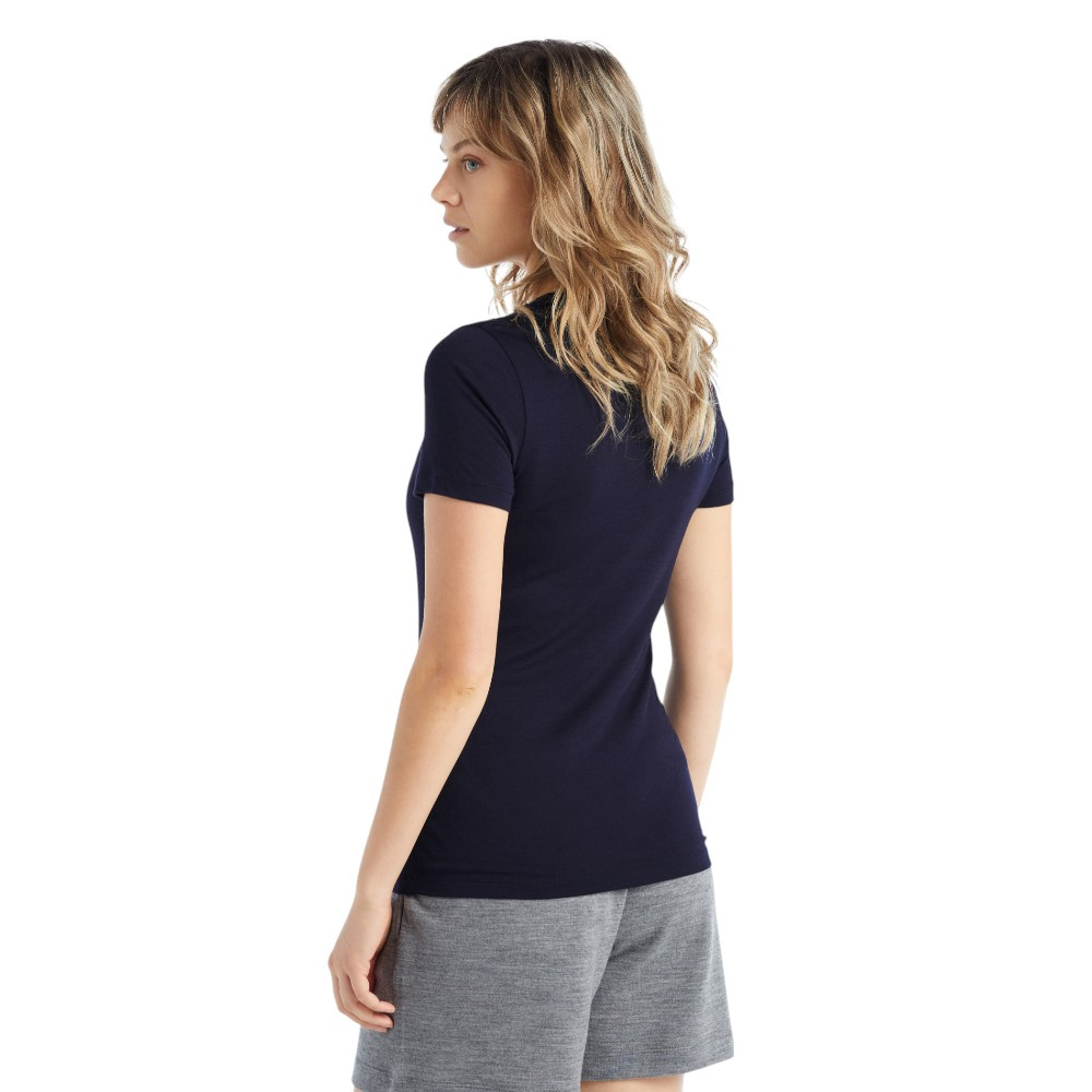 Icebreaker Women's Merino Tech Lite II Short Sleeve Shirt - Navy