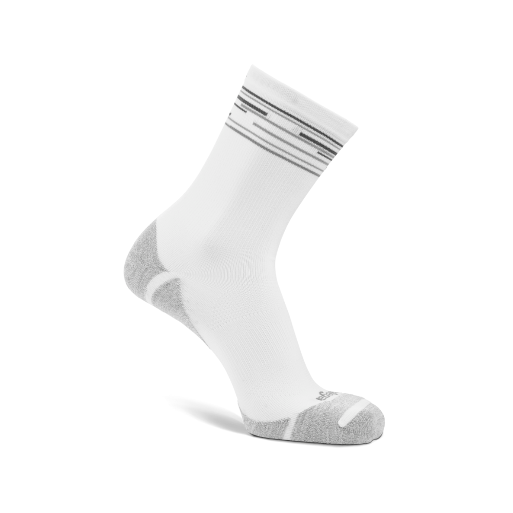 Balega mini crew running socks white side profile