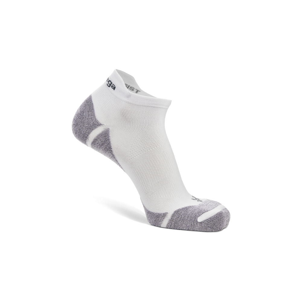 Balega light no show running socks white side profile