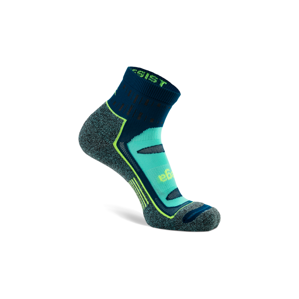 Balega quarter running socks deep teal ankle protection
