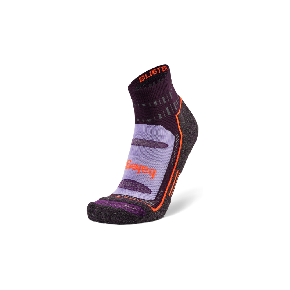Balega Blister Resist quarter running socks in midnight plum