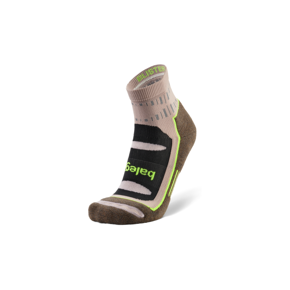 Balega Blister Resist quarter running socks in mushroom