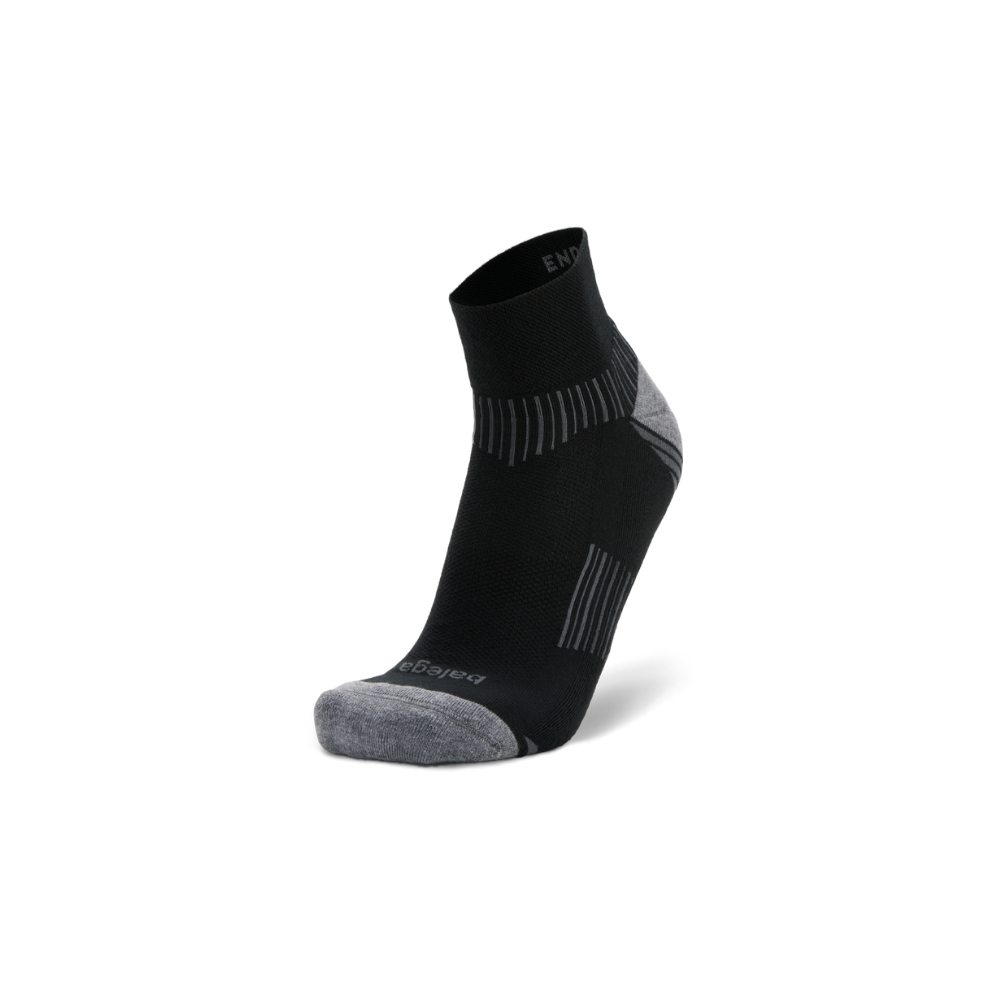 Balega Enduro quarter running socks in black with V-Tech support