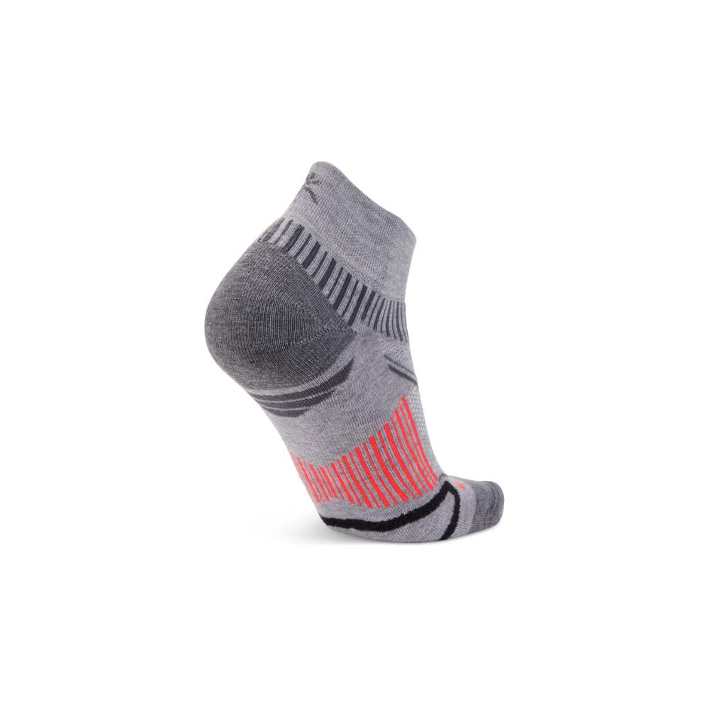 Balega Enduro quarter socks midgrey heel construction detail