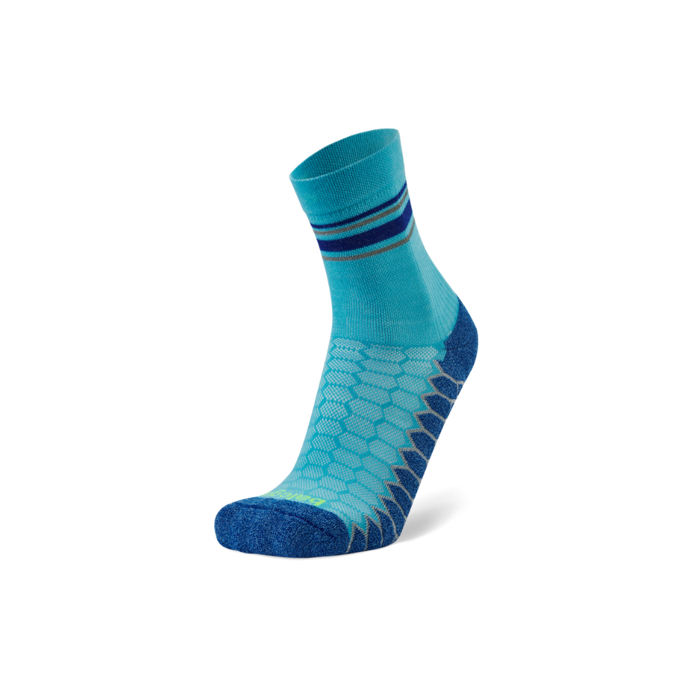 Balega Silver mini crew men's running socks in cobalt blue with antimicrobial silver technology