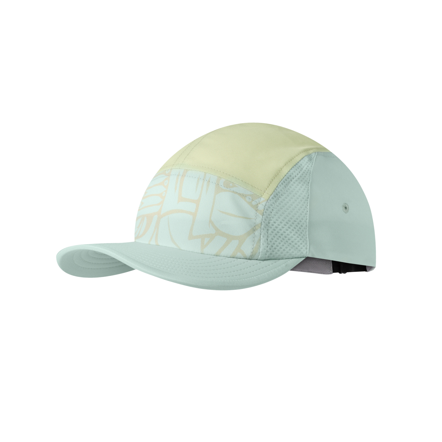 BUFF 5 Panel Go Cap in Cozumel Multi pattern with UPF 50 protection and mesh panels for stylish hats and outdoor activities