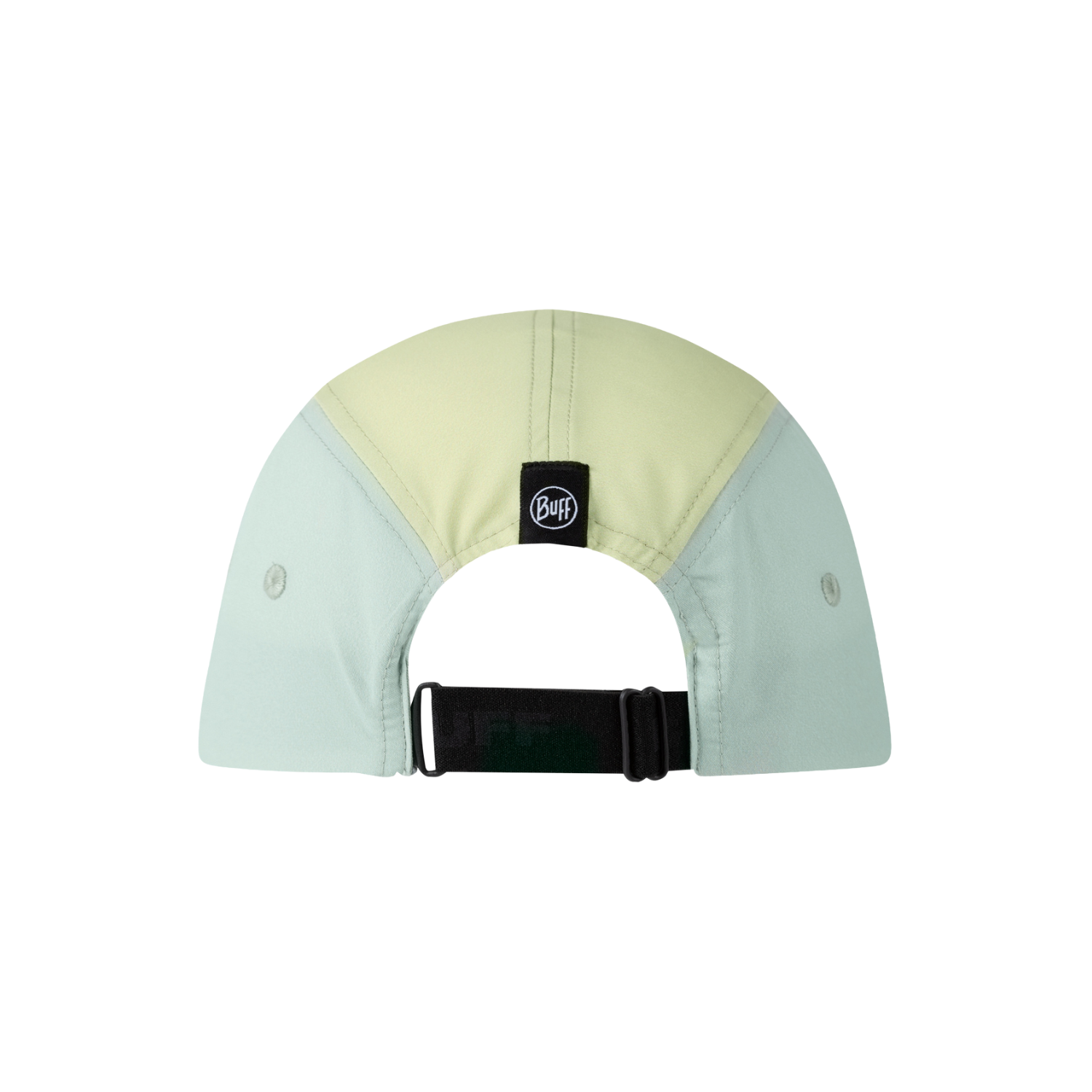BUFF 5 Panel Go Cap Cozumel Multi worn for beach activities showing moisture-wicking sweatband and trendy hats design