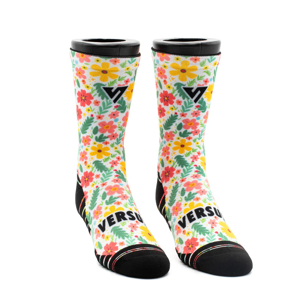 Versus Printed Active Crew Socks - Garden Glow