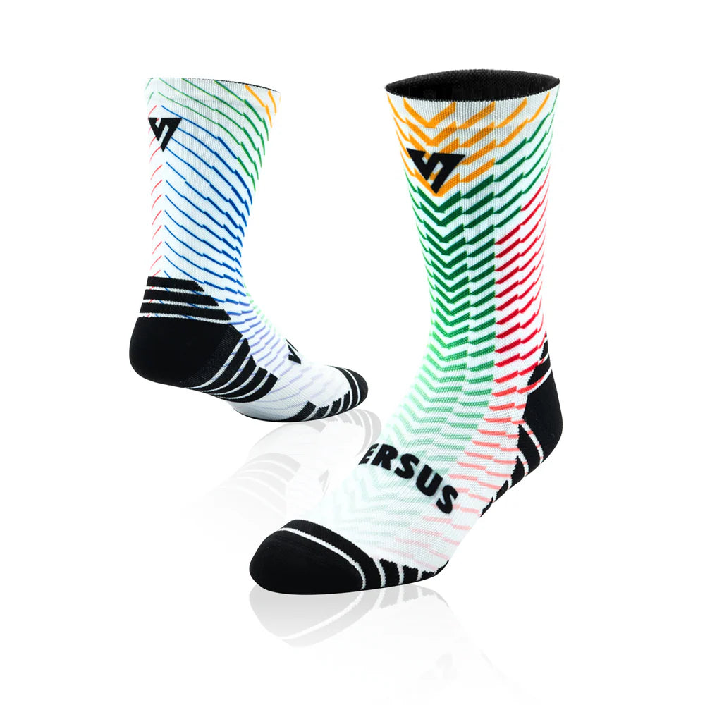 Versus Printed Active Crew Socks - South African Stripes