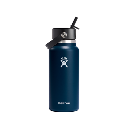 Hydro Flask 946ml Wide Mouth Flask With Flex Straw Cap - Indigo