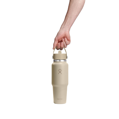 Hydro Flask 946ml Wide Mouth Travel Bottle With Flex Straw Cap - Oat