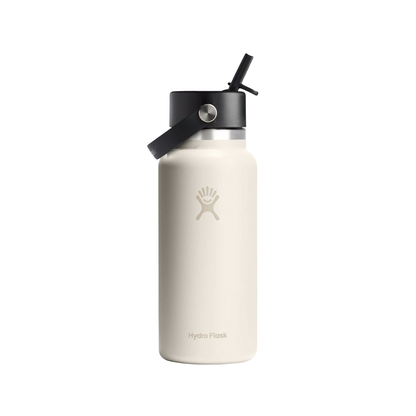Hydro Flask 946ml Wide Mouth Flask With Flex Straw Cap - Ivory