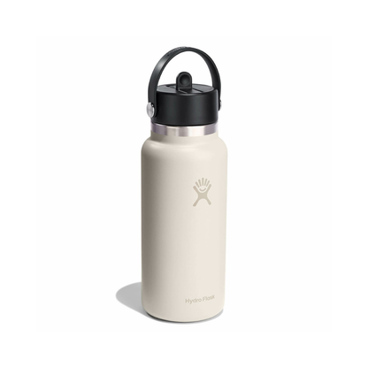 Hydro Flask 946ml Wide Mouth Flask With Flex Straw Cap - Ivory