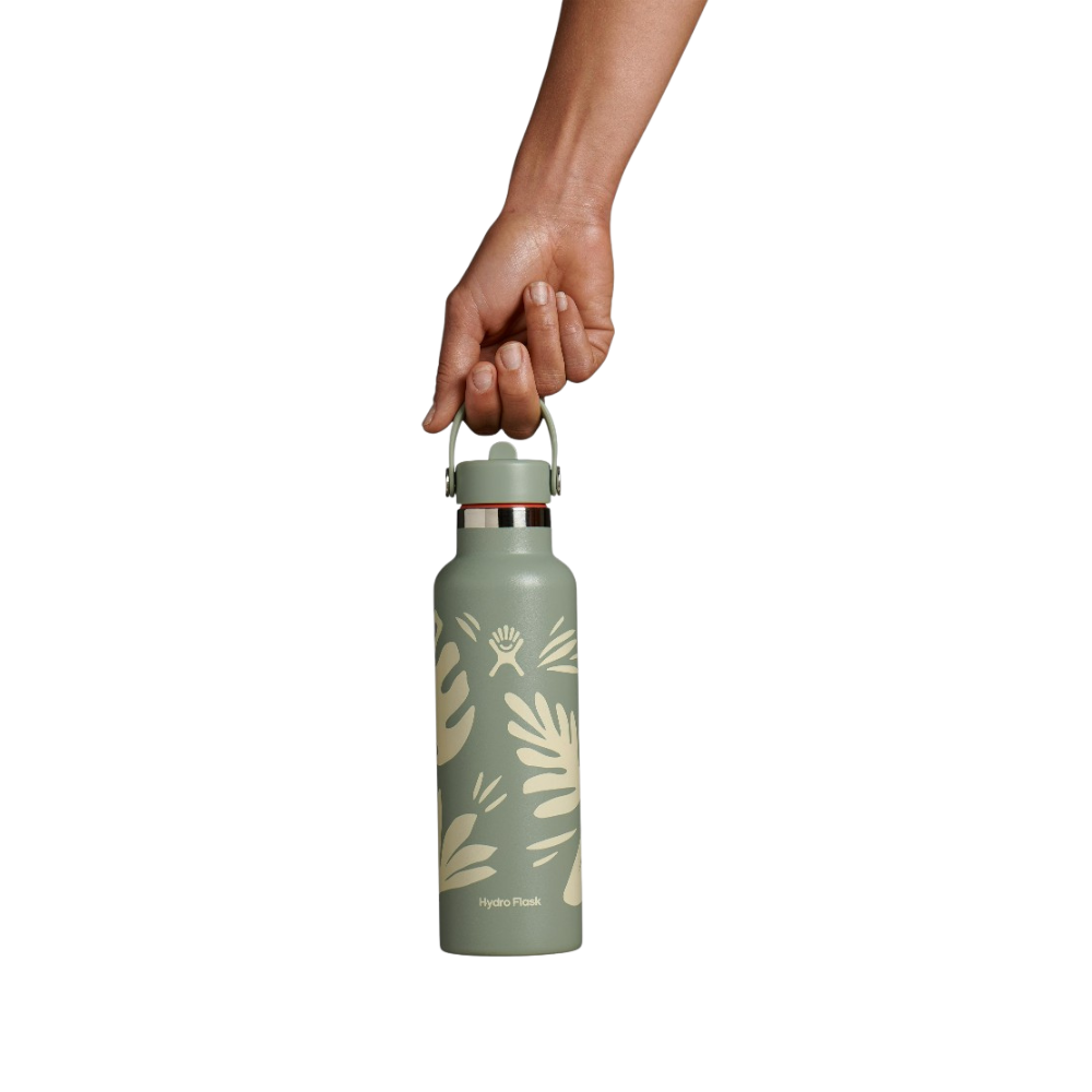 Hydro Flask 621ml Standard Mouth Flask With Flex Straw Cap - Botanical Bliss