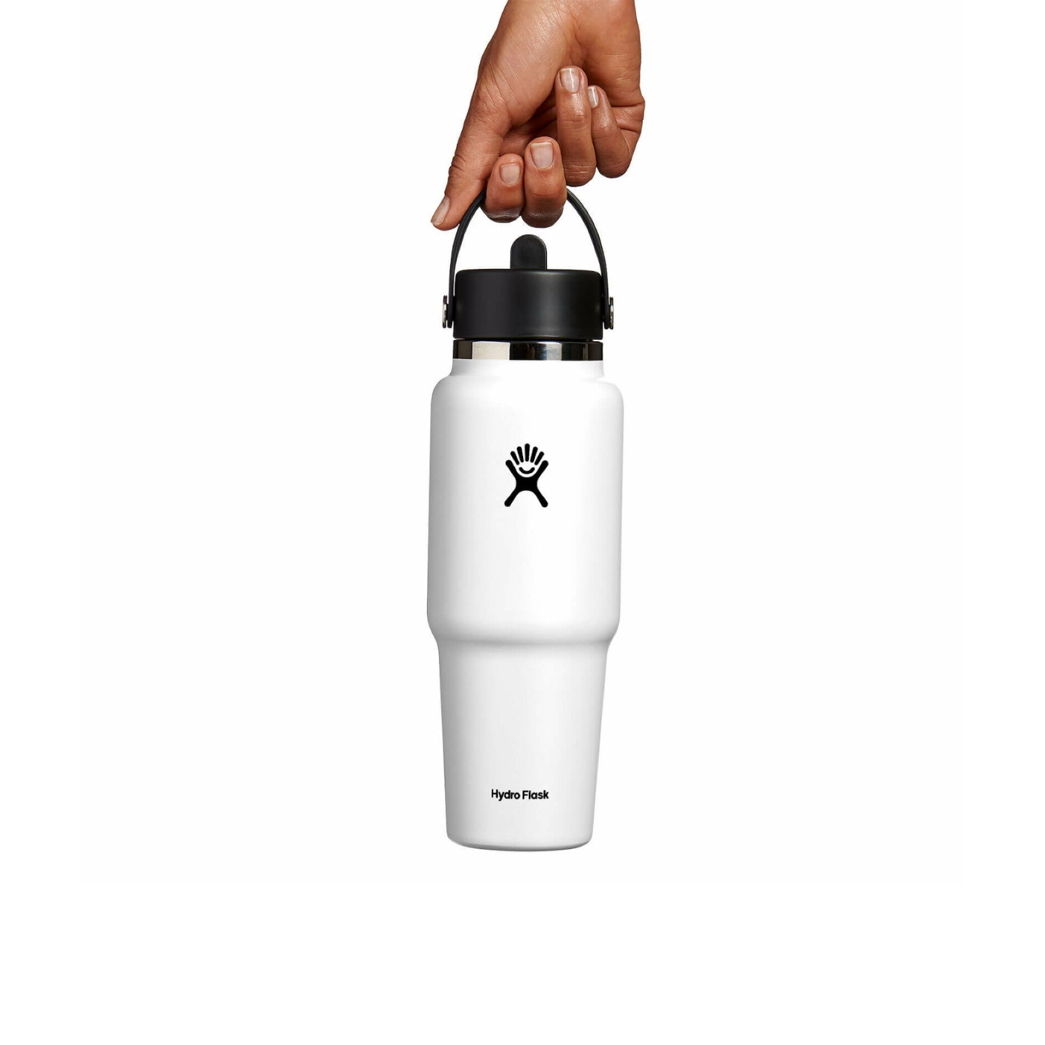 Hydro Flask 946ml Wide Mouth Travel Bottle With Flex Straw Cap - White