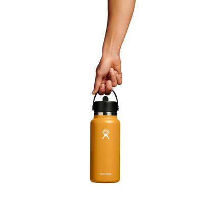 Hydro Flask 946ml Wide Mouth Flask With Flex Straw Cap - Fossil