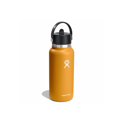 Hydro Flask 946ml Wide Mouth Flask With Flex Straw Cap - Fossil