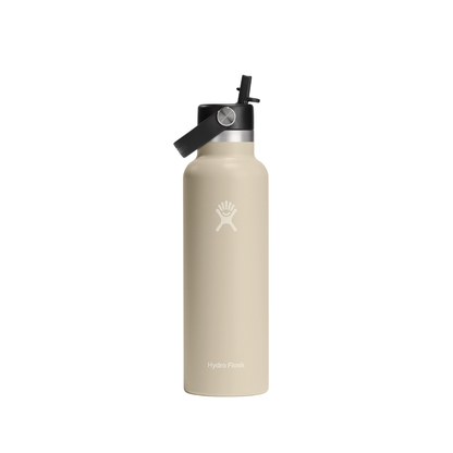 Hydro Flask 621ml Standard Mouth Flask With Flex Straw Cap - Oat