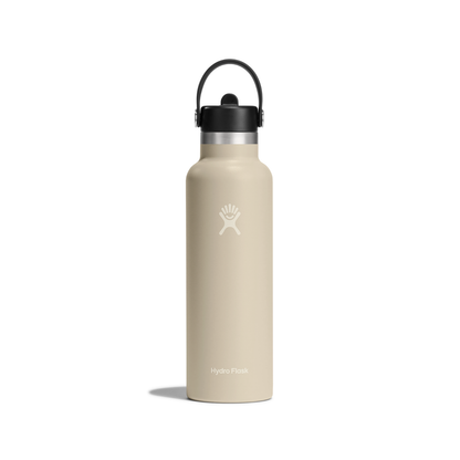 Hydro Flask 621ml Standard Mouth Flask With Flex Straw Cap - Oat
