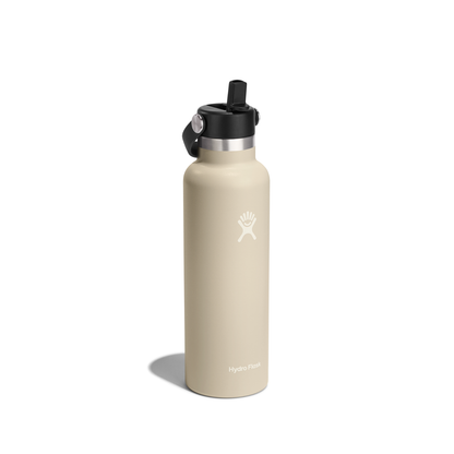 Hydro Flask 621ml Standard Mouth Flask With Flex Straw Cap - Oat