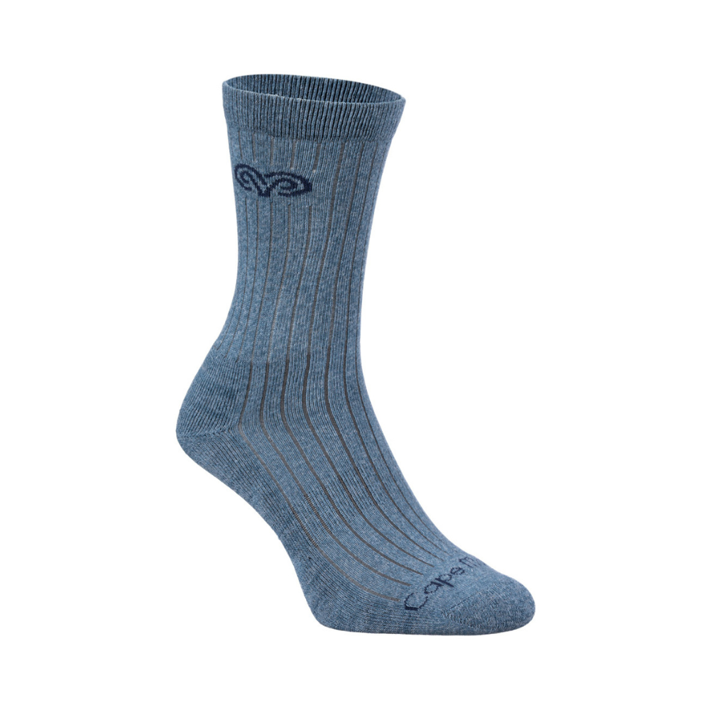 Cape Mohair Agri Socks - Denim