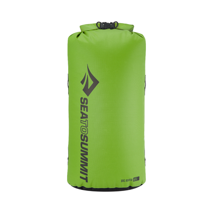Green dry bag with Sea to Summit logo on a white background