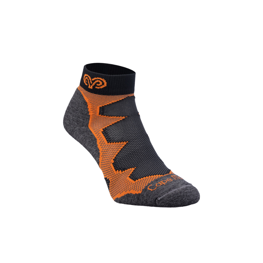 Cape Mohair Blaze Socks - Charcoal & Black