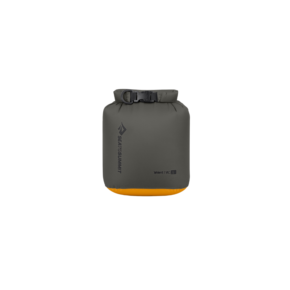 Gray dry bag with orange base on a white background