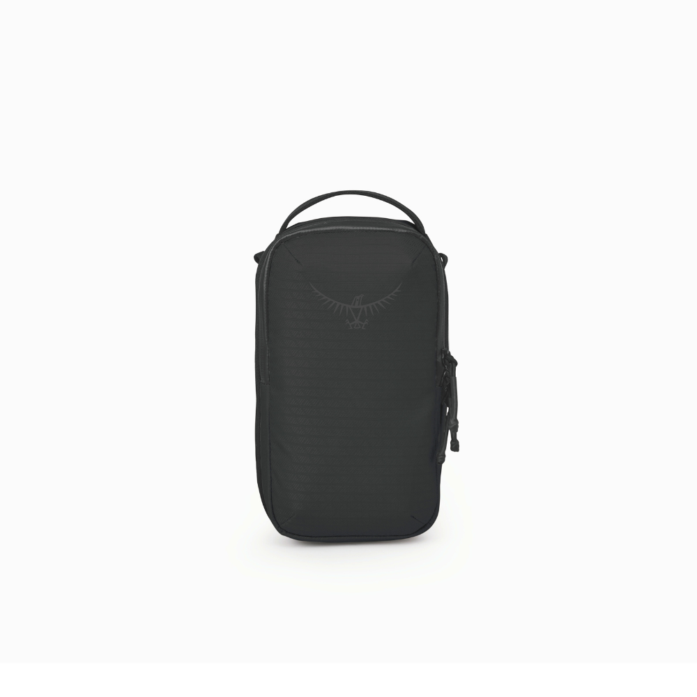 Front view of Osprey Archeon Pouch black showing modular design and NanoTough ballistic construction