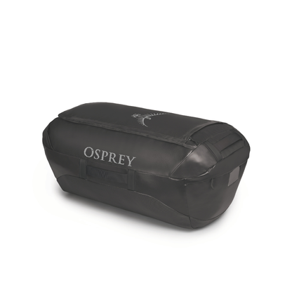 Front view of Osprey Transporter 120 Black showing ultimate tactical command capacity and professional NanoTough construction