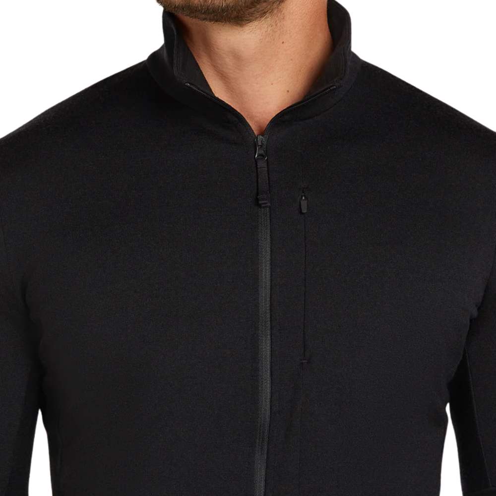 Icebreaker Men's Merino 260 Quantum Long Sleeve Zip Jacket - Black