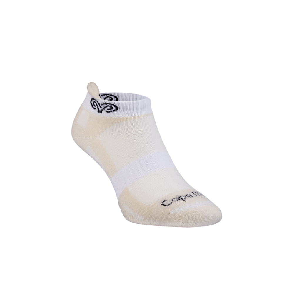 Cape Mohair Multi-Sport (Lip) Socks - Natural & White