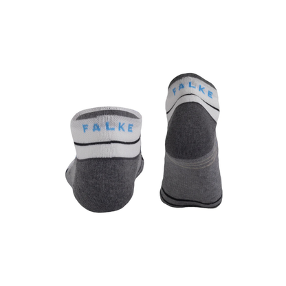 Falke Silver Cushion Runner Socks - White & Mid Grey