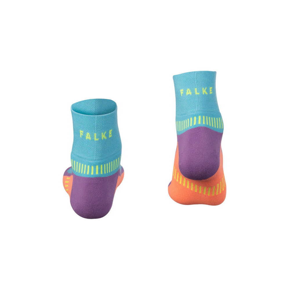 Falke Stride Anklet Socks - Peach & Flu Aqua